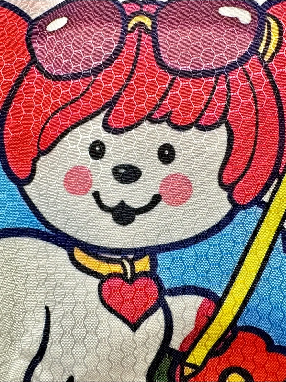 New Poochie Dog Retro 80s Style Backpack Purse Bag w/ Pink Heart Charm 18.5”x16”